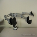 Triple Arm clamped Monitor Stand.